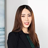 A Asian lady in black dress