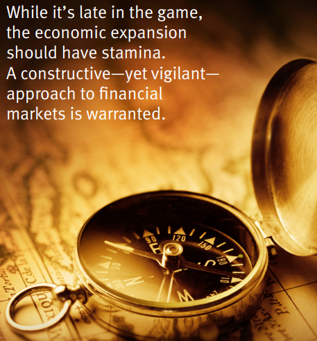 Image shows a compass on top of a map.