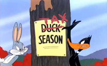 Duffy Duck Crossing Off Duck Season to Tax Season