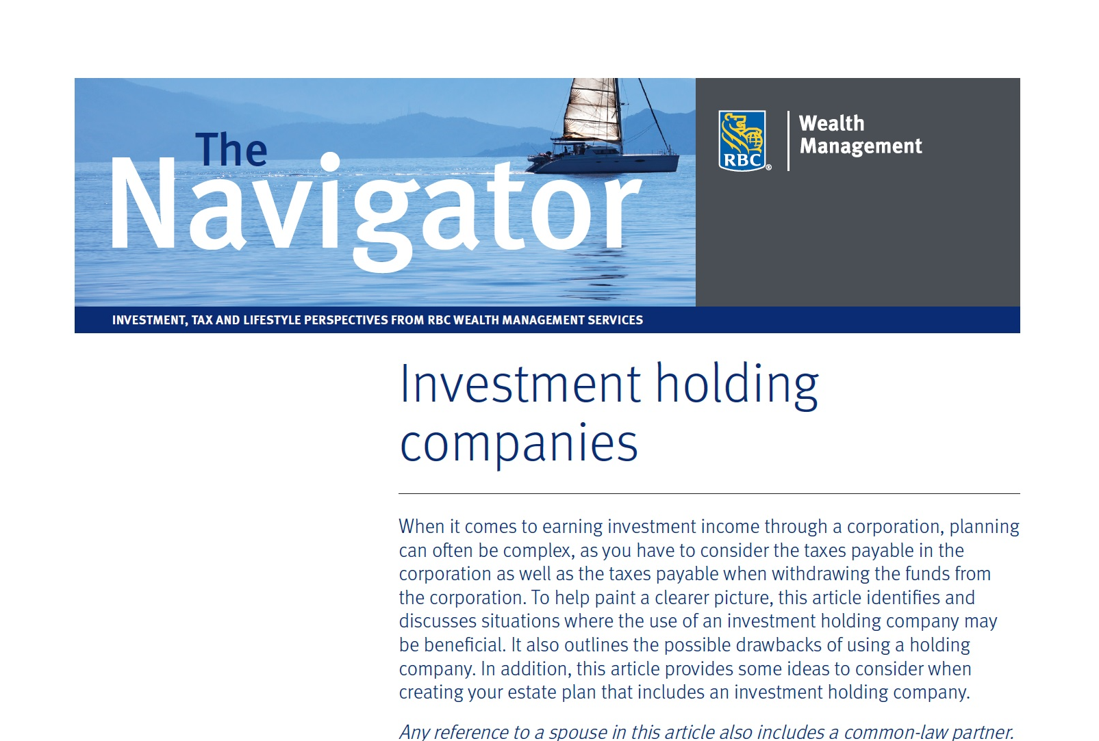 Investment holding companies