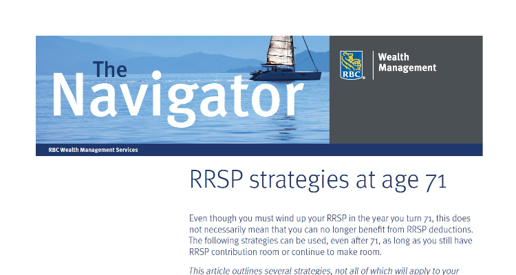 RRSP strategies at age 71