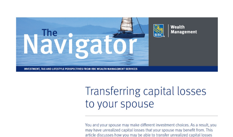 Transferring capital losses to your spouse