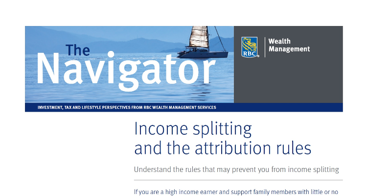 Income splitting and the attribution rules