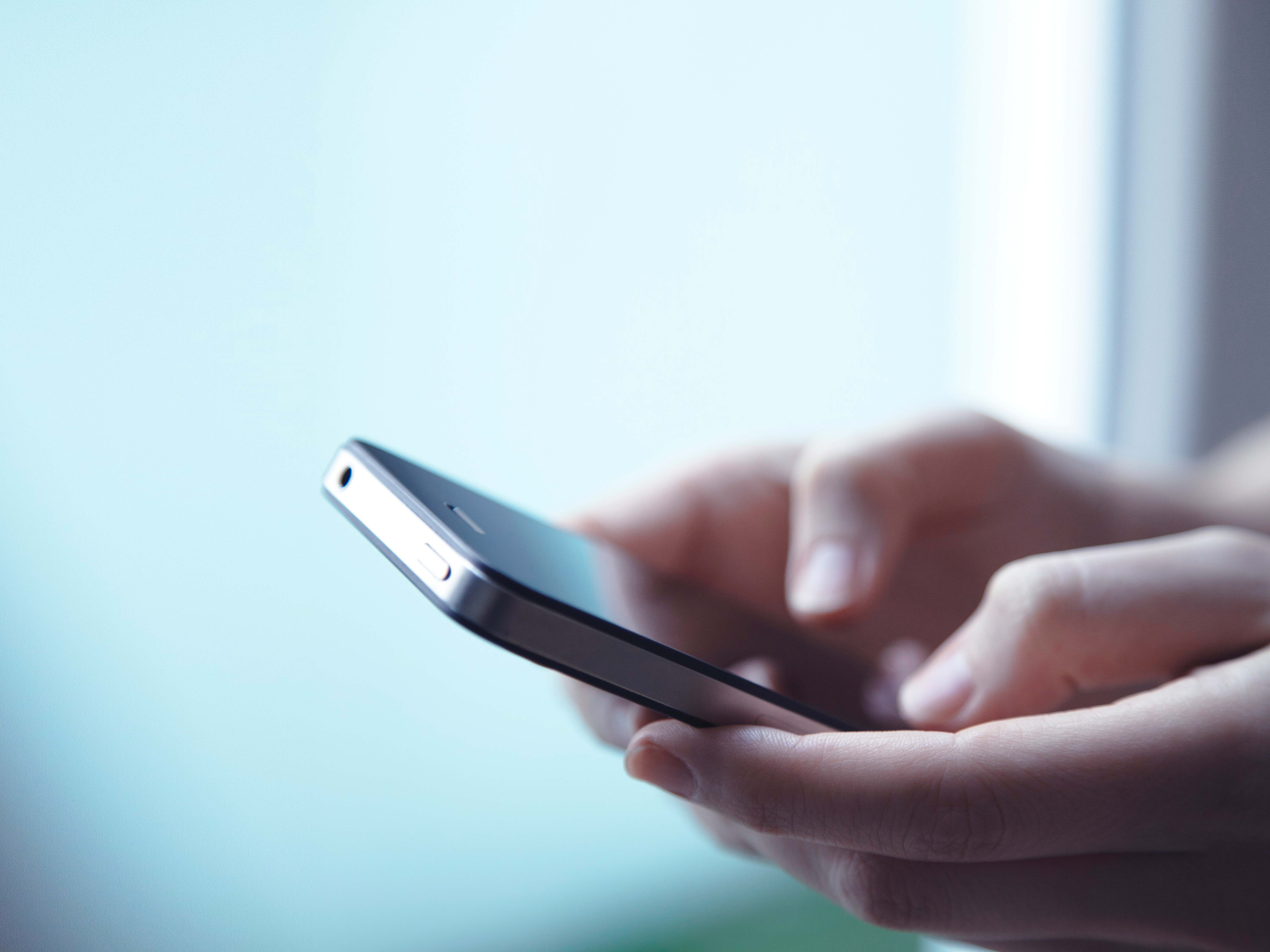 Holding a smart phone