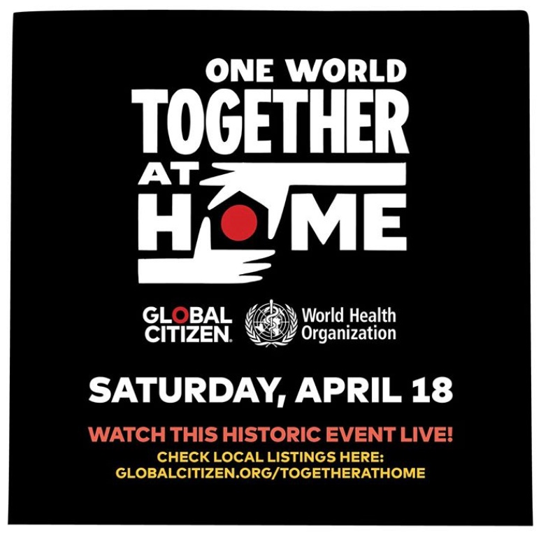 One World: Together at Home virtual concert poster