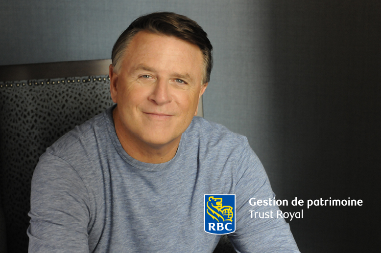 David Chilton wearing light blue sweater RBC royal trust logo