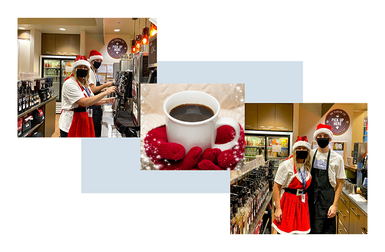 Team members and baristas Pia Garbutt and Callum Hymers serving up delicious coffee at the Kelowna General Hospital (KGH) “Perking Lot”