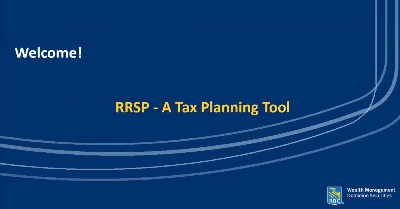 RRSP - A Tax Planning Tool (Video Post)