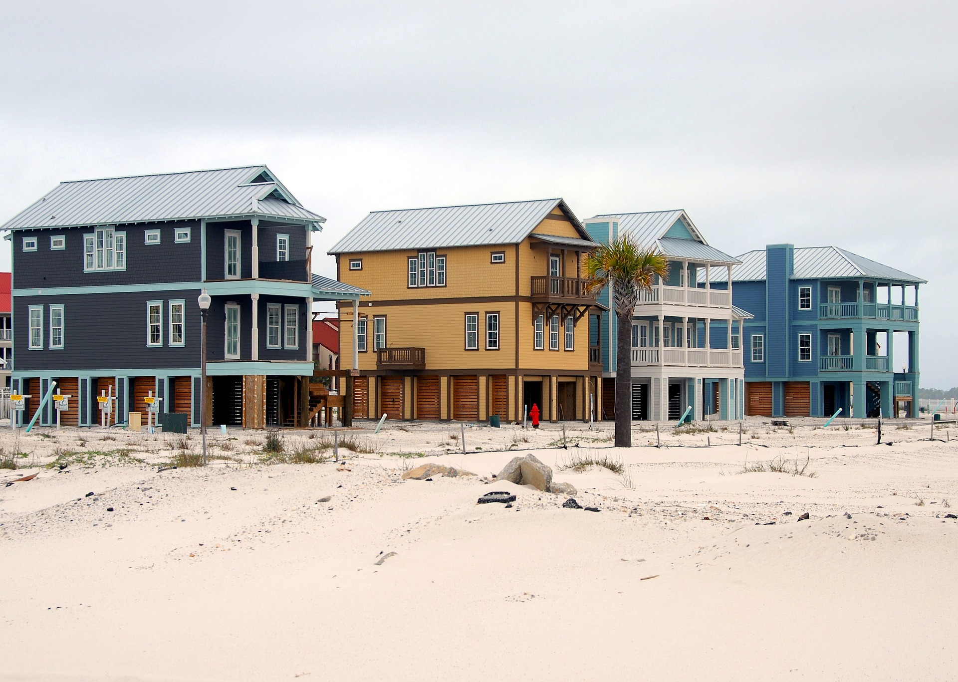 Four beach houses
