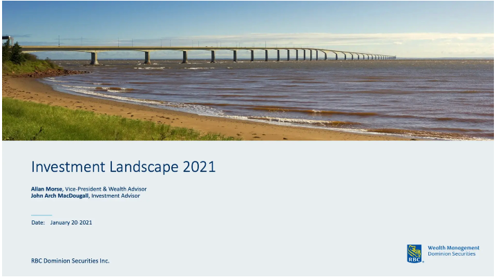 investment landscape 2021 presentation deck cover slide