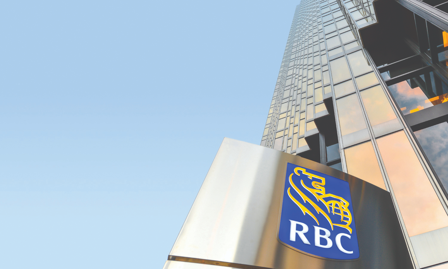 RBC tower in Toronto with logo.