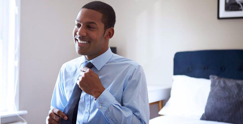 personal getting ready for interview in page