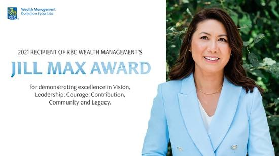 2021 Recipient of RBC Wealth Management's Jill Max Award