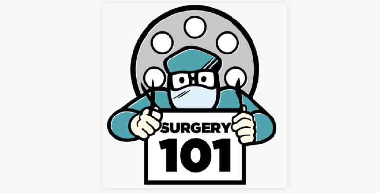 cartoon doctor holding surgery 101 sign in page