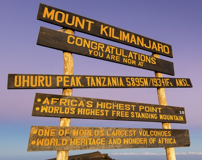 Kilimanjaro sign