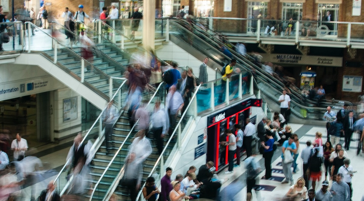 Interior of a shopping mall