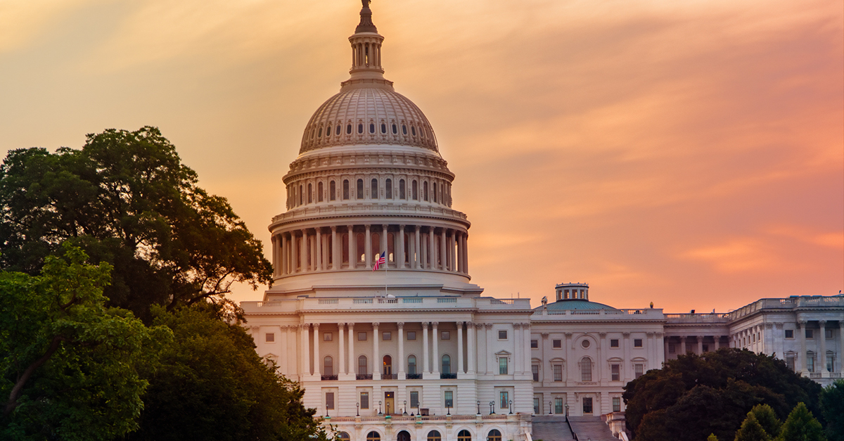capital hill at sunset