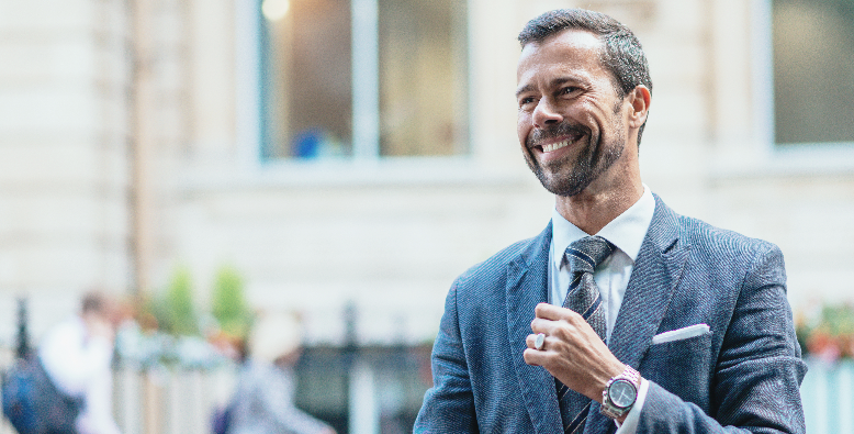 Smiling business man