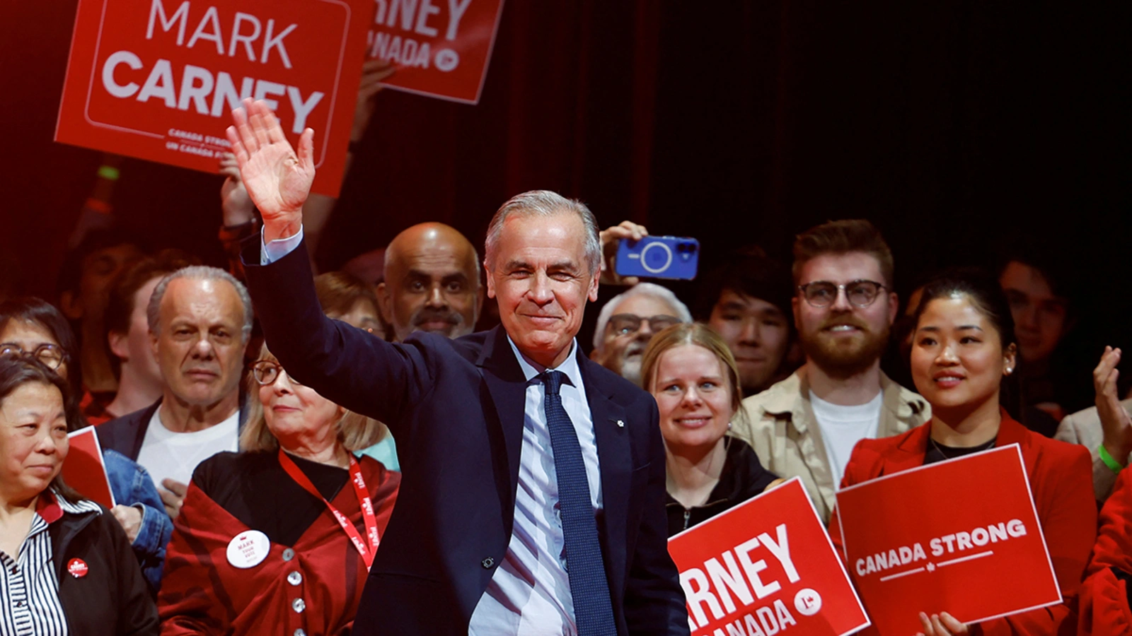 Picture of Mark Carney on election night