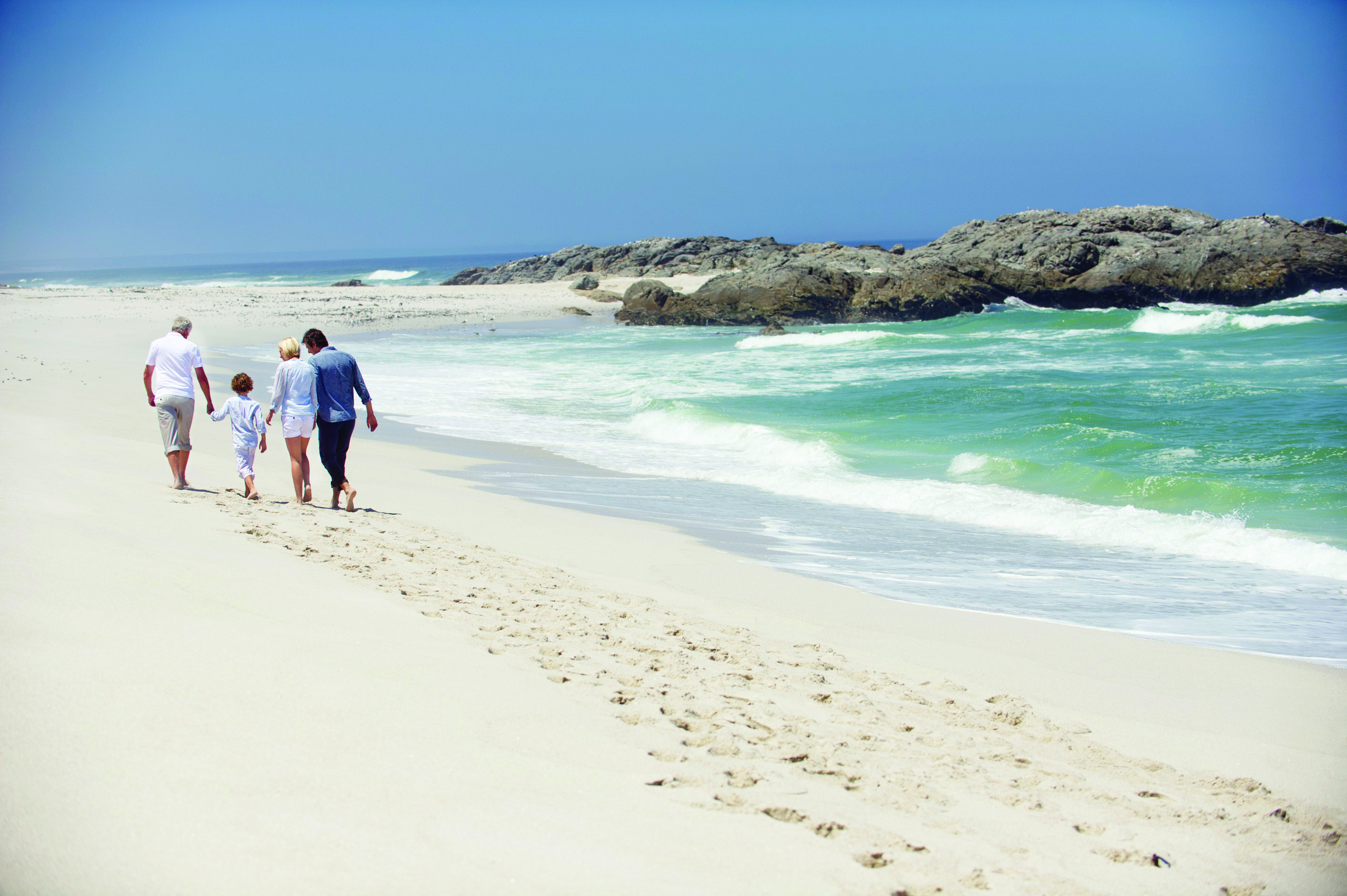 Family on the beach