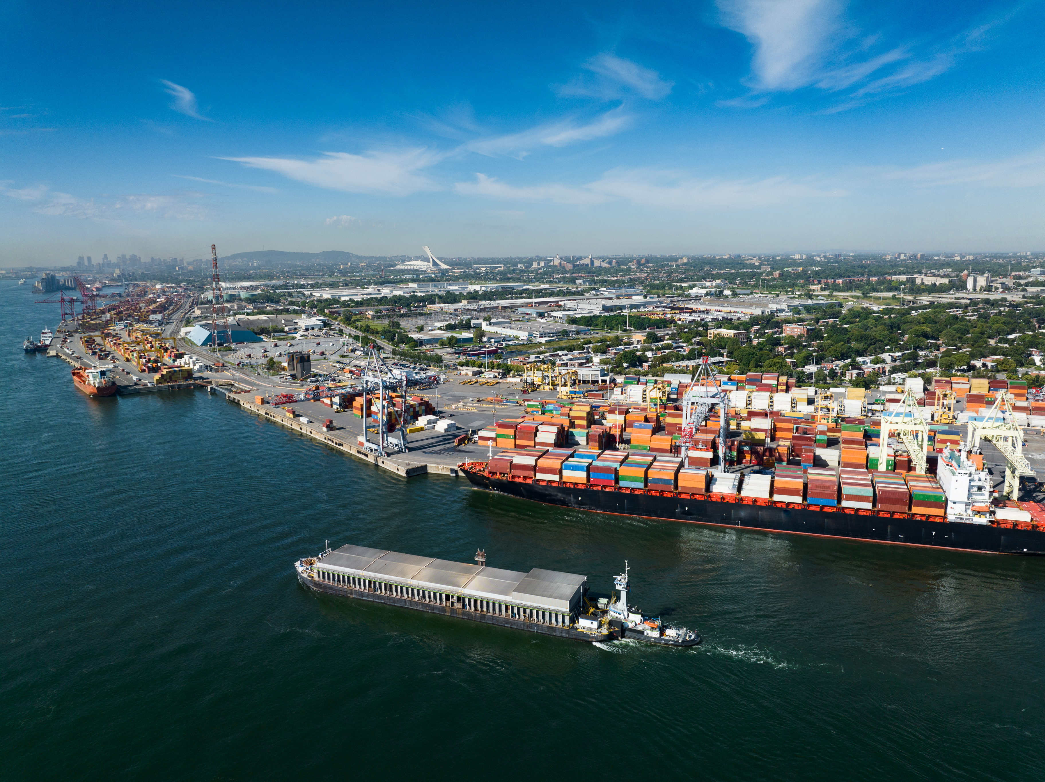 ship in container dock