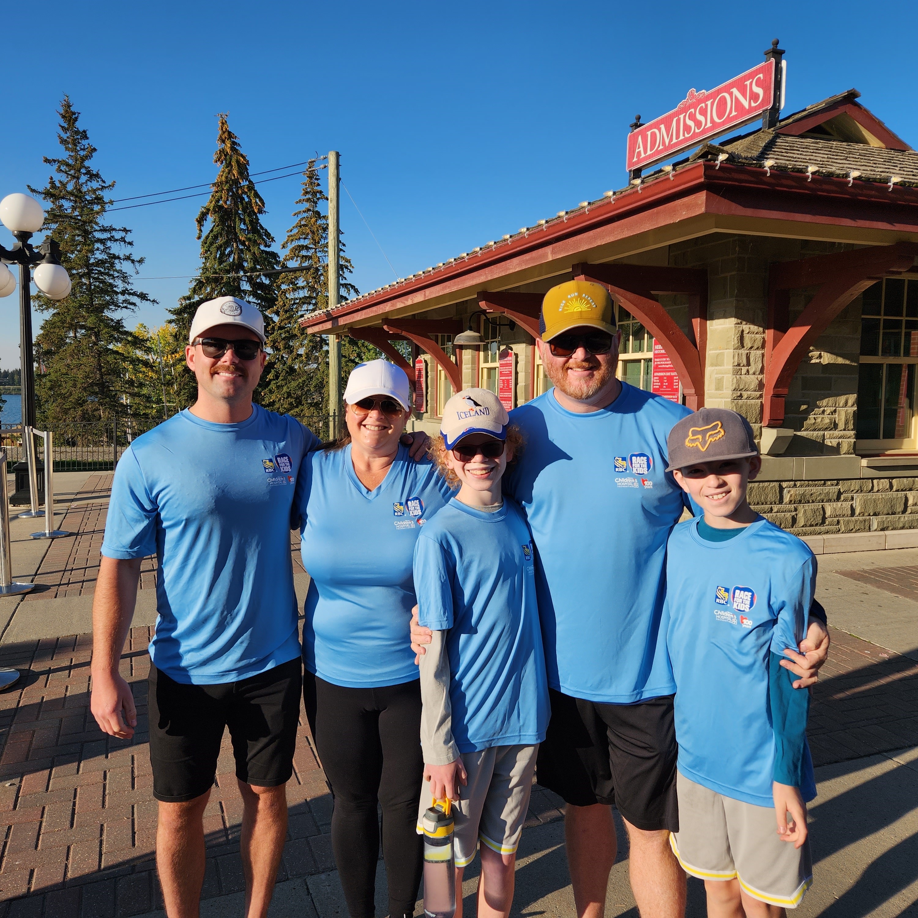group photo showing the team's support for the RBC Race for the Kids