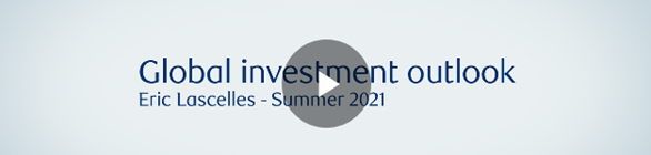 Text: Global investment outlook. Eric Lascelles - Summer 2021