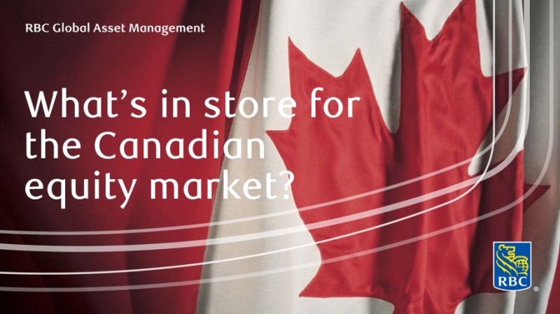 Canadian Flag with text: What's in store for the Canadian equity market