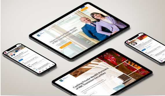 Advisor websites on tablet and mobile devices
