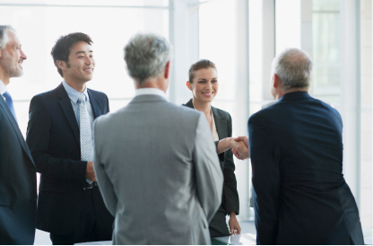 Group of professionals meeting