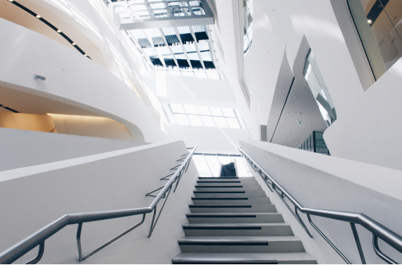 stairs in modern atrium
