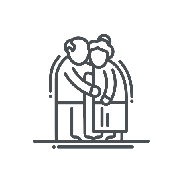 Icon of an older couple