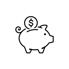 Piggy bank icon