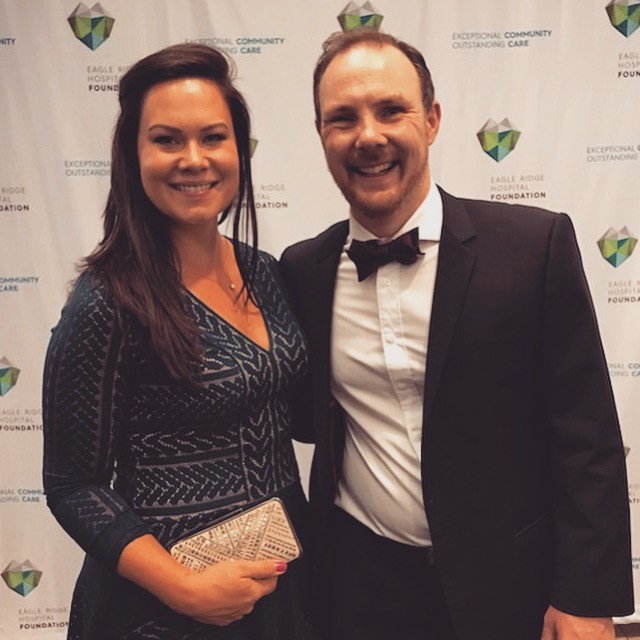 Ryan and his wife, Ashley, at the Eagle Ridge Evening of Care 2018