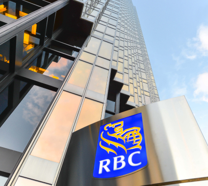 RBC logo on branch building