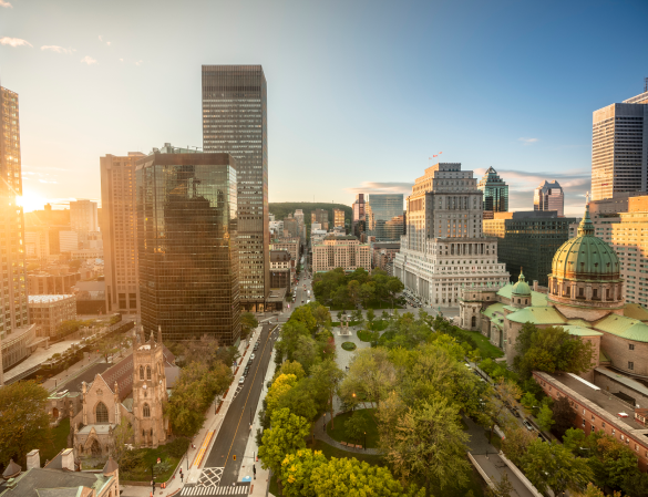 Vue aérienne de Montréal, Québec