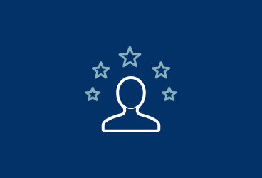 Icon of person with stars