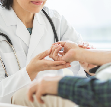 A doctor performing a routine checkup.