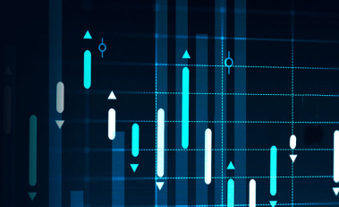 A close-up shot of market graphs.