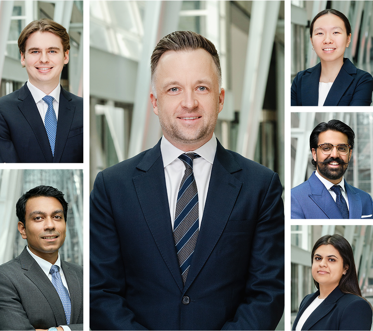 Headshots for Andrew Troy, Tyler Burns, Dishti Kumar, and Pauline Wong