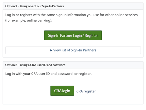 CRA login